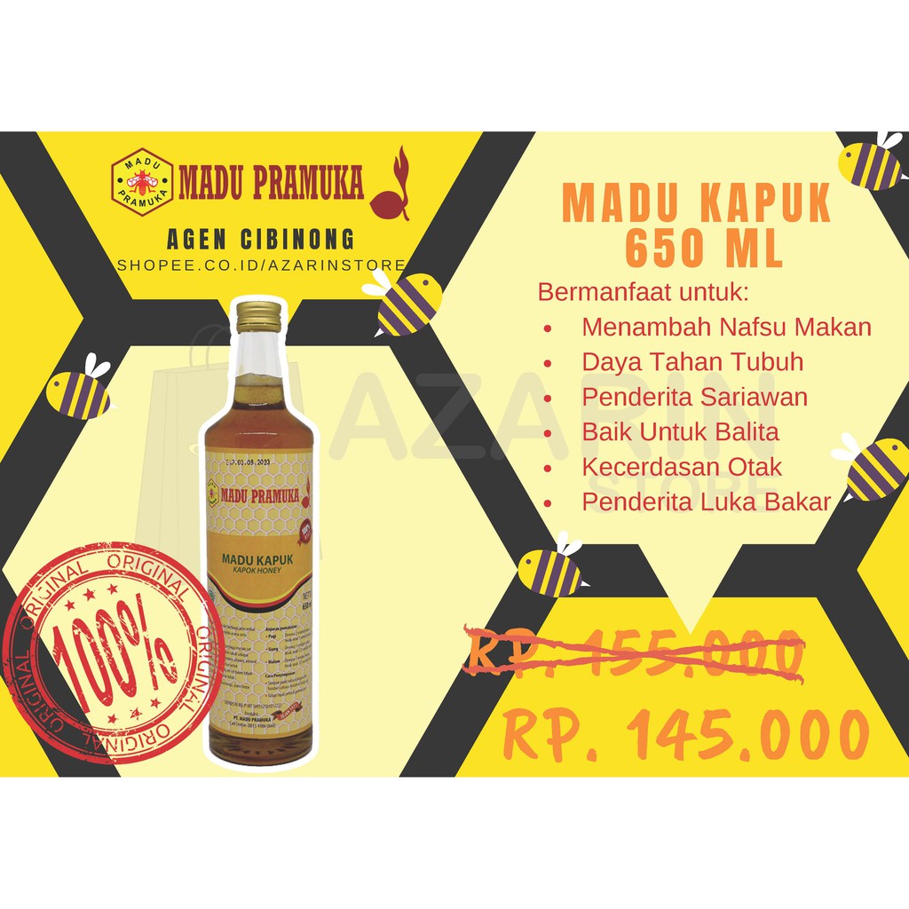 

Madu Pramuka Madu Kapuk 650ml Asli *Diskon Harga Agen
