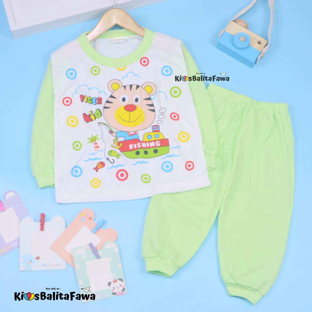 Piyama Kaos Kartun Anak Uk. 1 Tahun / Babydolls Setelan Kaos Anak Piyama Cowok Murah Baju Tidur