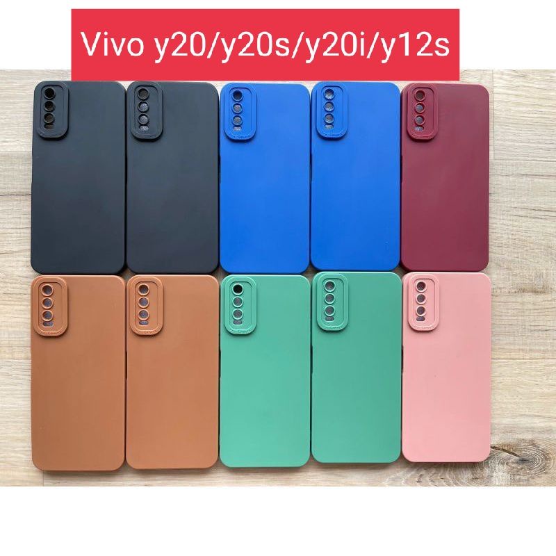 Soft case/slikon/kondom terbaru macaron pro camera/kamera type Hp Vivo y20/y20i/y20s/y12s