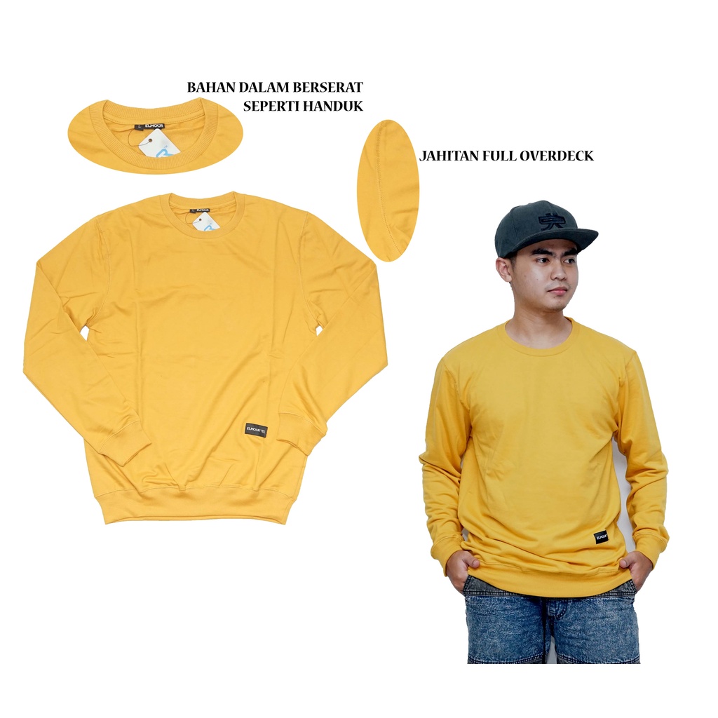 SWEATER OBLONG POLOS CREWNECK BABYTERRY PRIA DAN WANITA