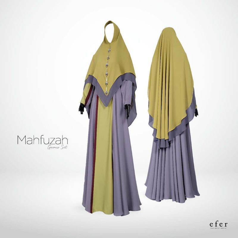 Mahfuzah Gamis Set syari by EFER Premium ( Lime )