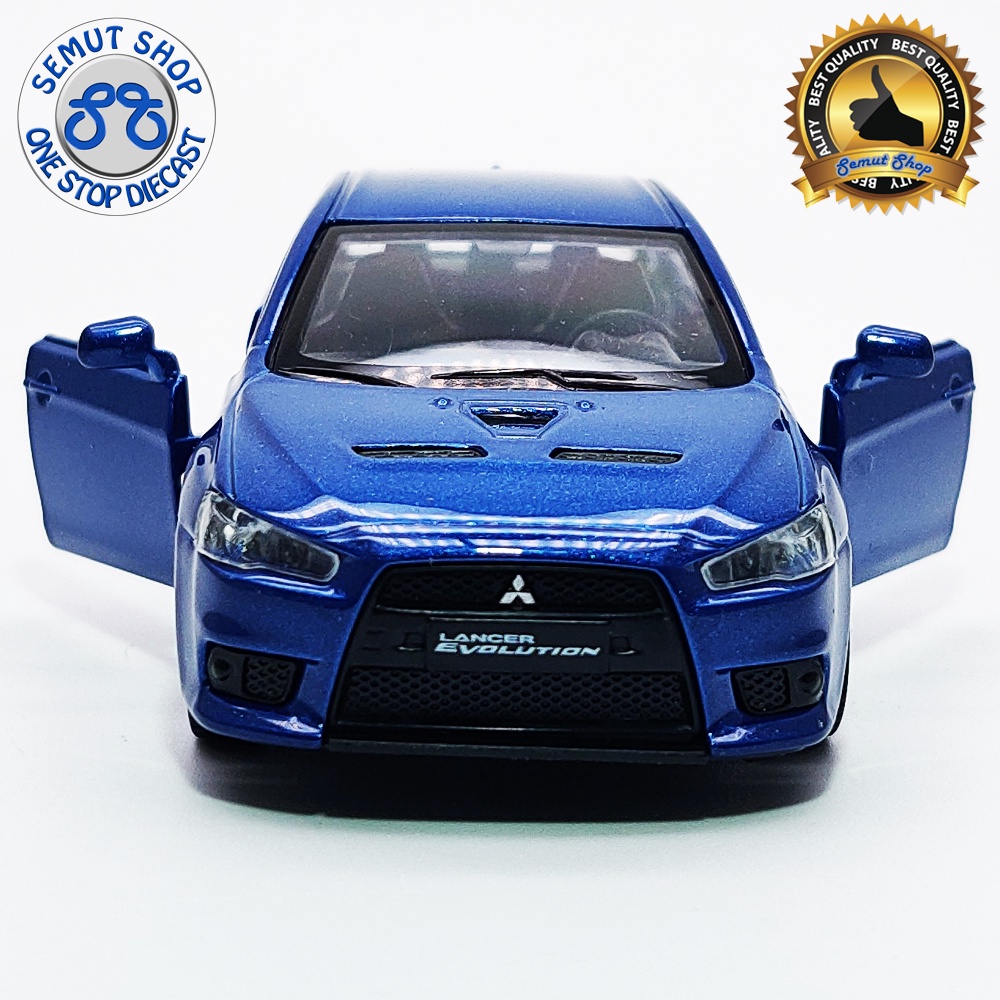 Apolo Msz 2007 Mitsubishi Lancer Evolution Metalic Blue Diecast Mobil