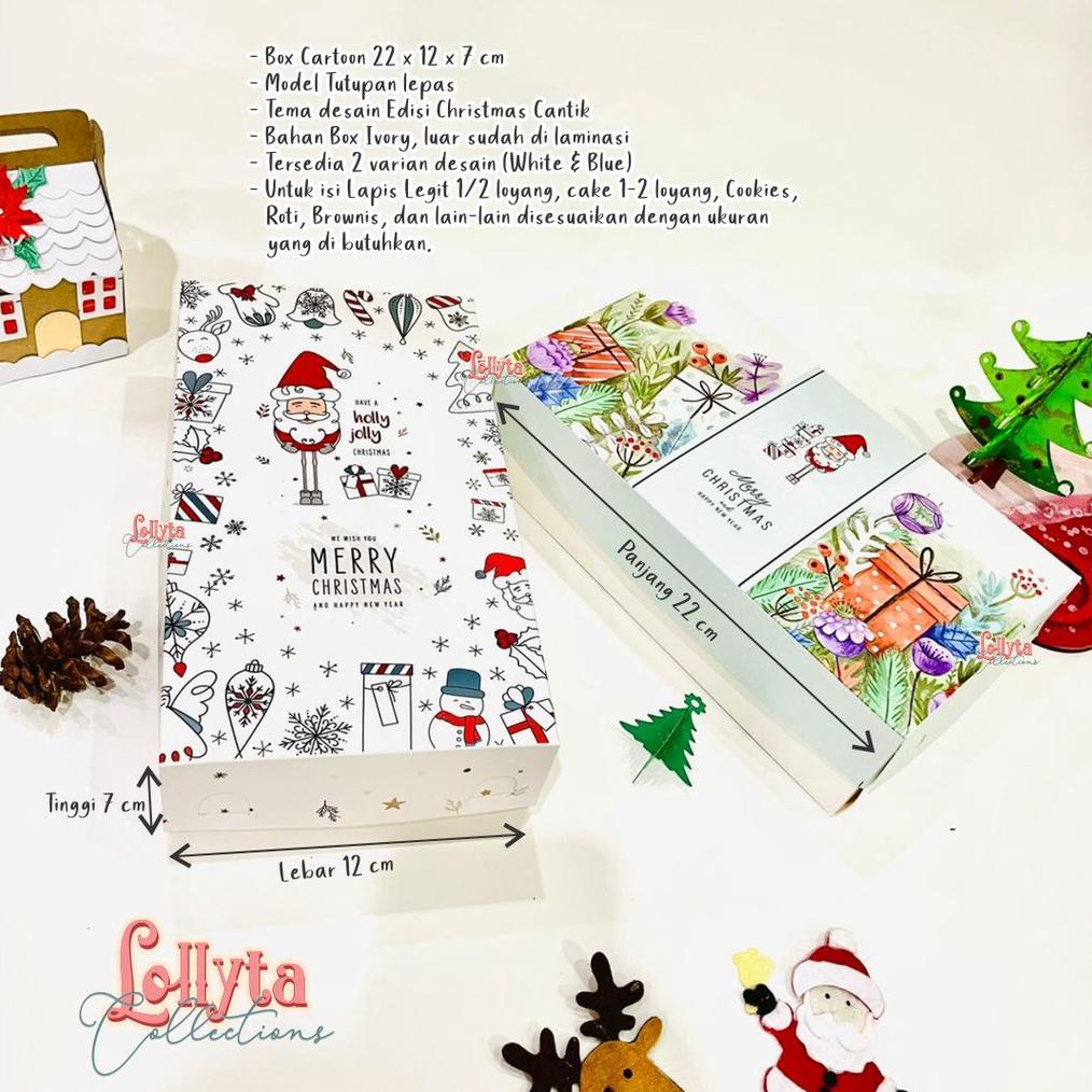 

BOX CARTOON UK. 22 X 12 X 7 CM (1/2 LOYANG) EDISI NATAL TERLARIS