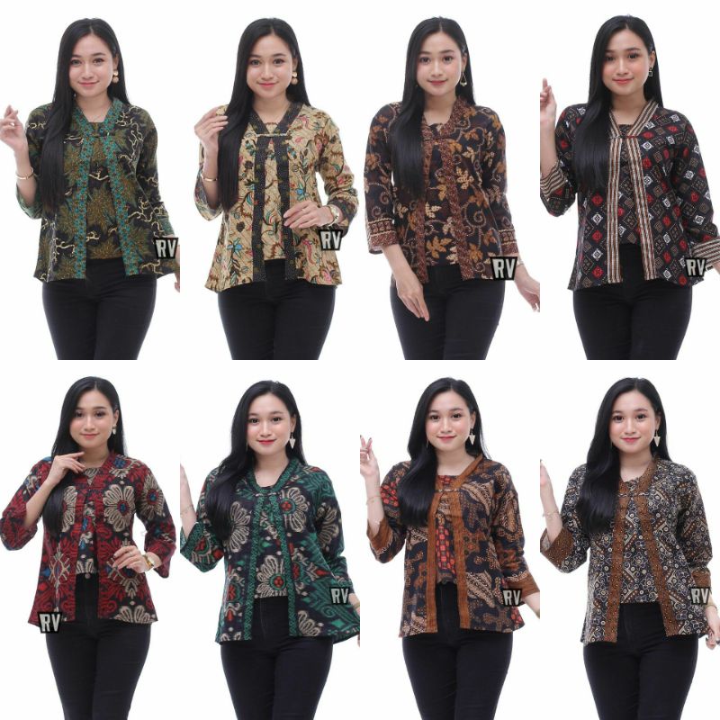 CALYABUTIK Batik Wanita Atasan Batik Dolby Dolbi Dobby Doby Tenun Sutra Tulis Halus Katun Baju Batik Atasan Blouse