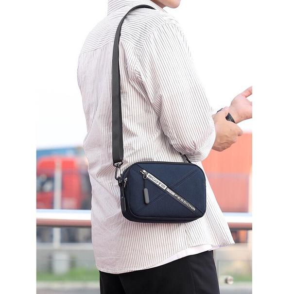 B5X4 Tas Selempang Canvas Multifungsi Tas Pinggang Pria Mini Waistbag Staye - Abu-abu Z1R0 Terkini