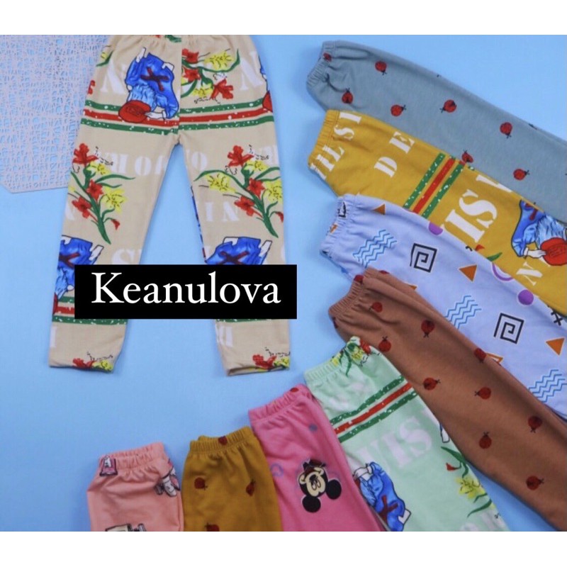 FREYA KIDS | Leging Anak perempuan Umur 3-5  Tahun Bahan KATUN TEBAL