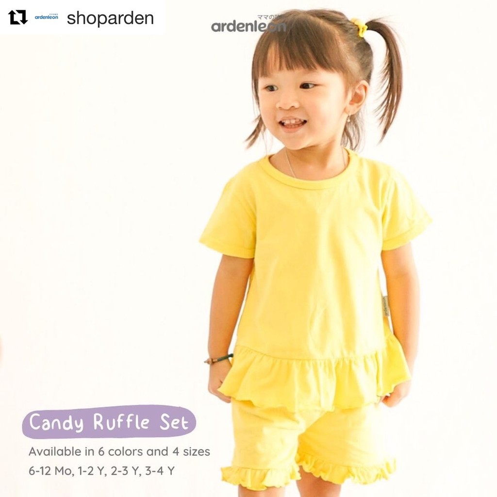 Ardenleon Candy Ruffle Set / Setelan Baju Anak