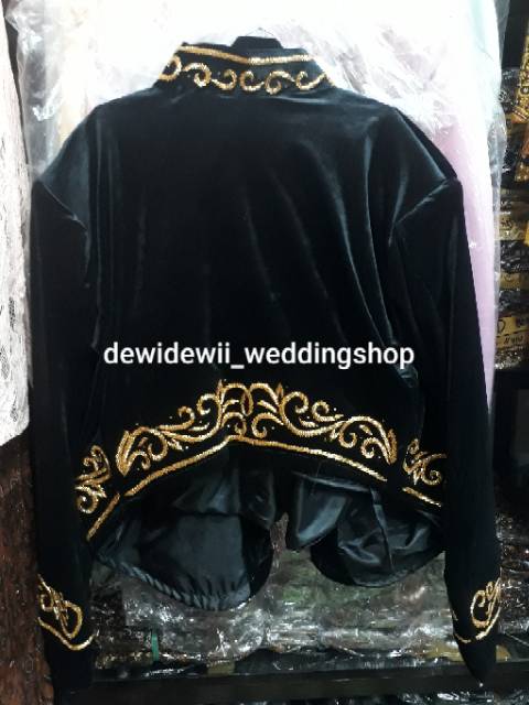 Beskap Pengantin Bludru Payet (Bonus Selop)