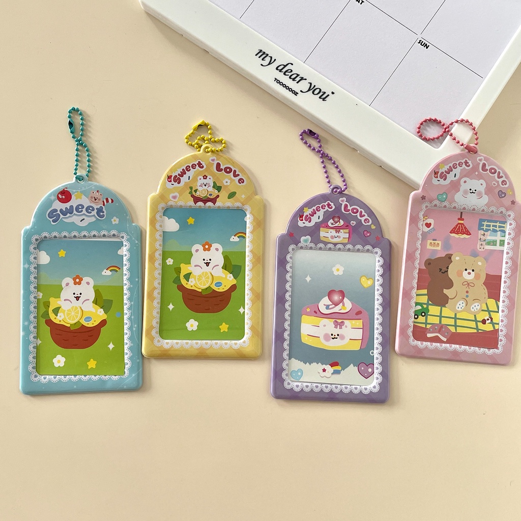 Ins Holder Kartu Polaroid Aidou Motif Beruang Lucu