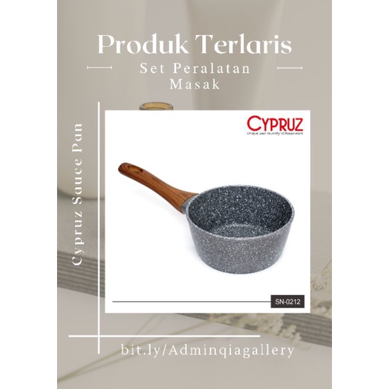 Cypruz Marble Coating Sauce Pan 18cm