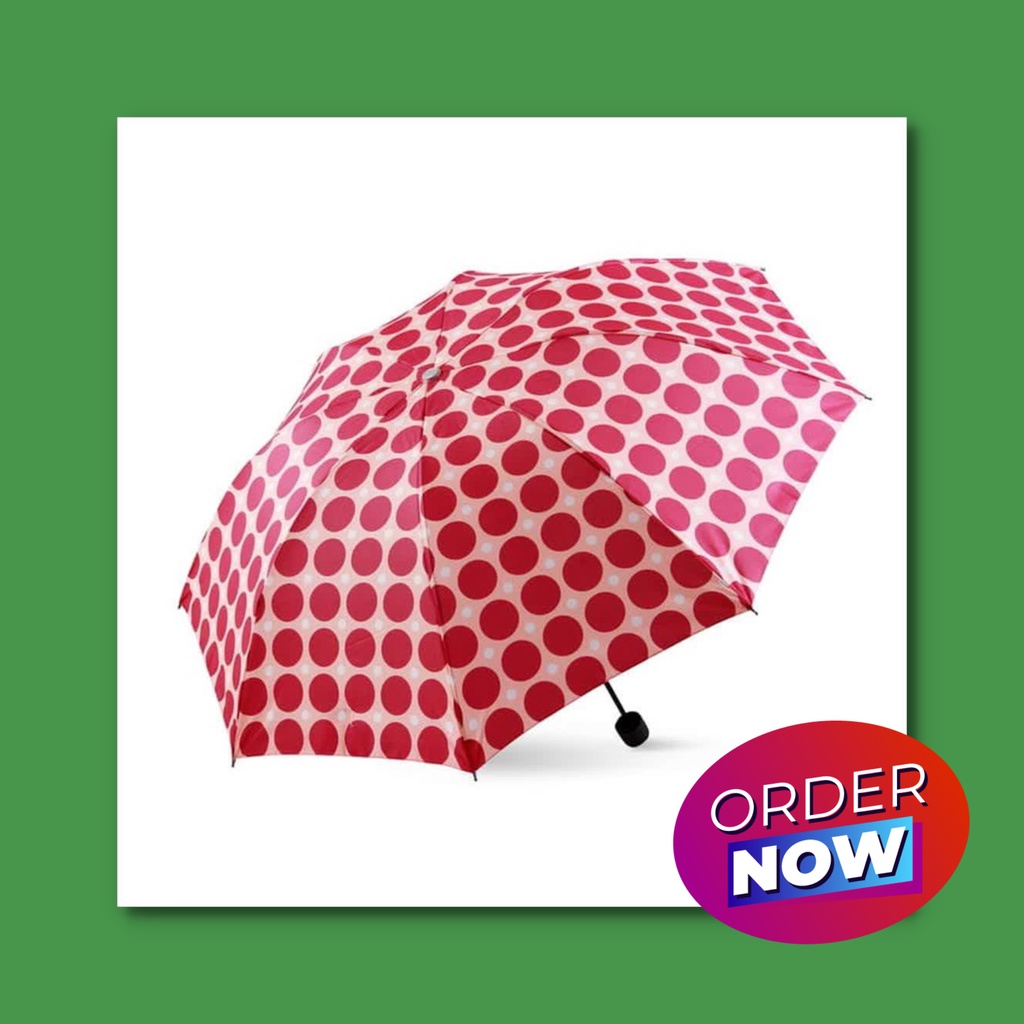 Umbrella Payung Lipat Motif Unik Cantik Loko Orignal Big Polka New Polkadot Ke158