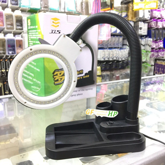 lion king Alat Service Hp / Lampu Service LED / Kaca Pembesar / Dudukan Obeng / 40 LED / Model A808