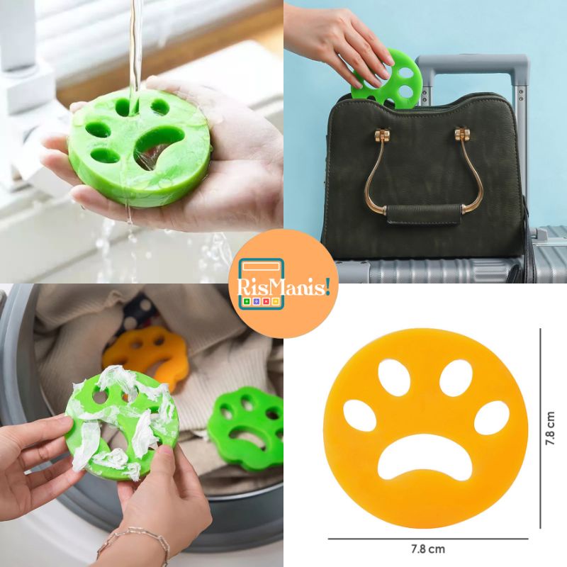 PET FUR REMOVAL SILICONE PAD - Silikon Pengangkat Bulu Kucing Anjing Bantalan Karet Pembersih Debu