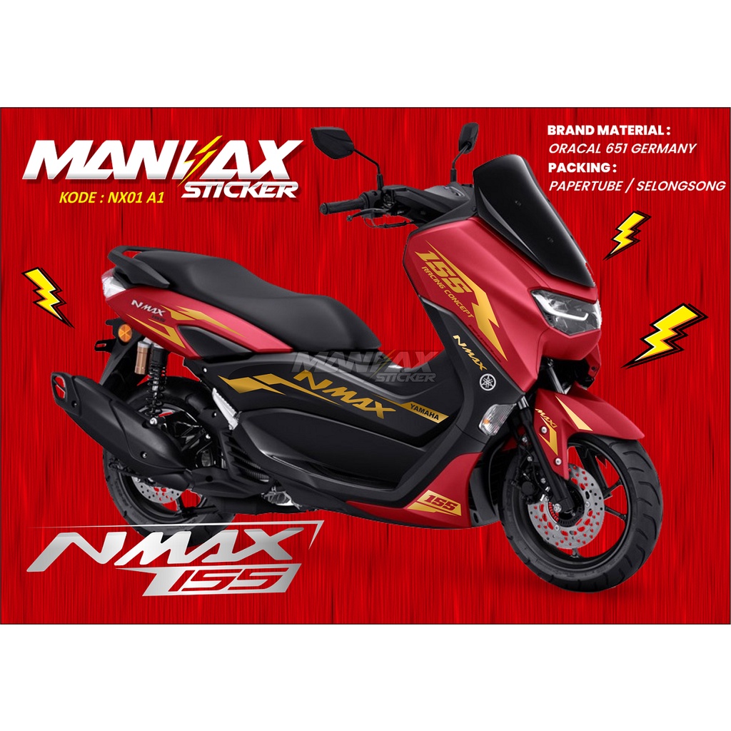 Stiker Striping Nmax New Simpel - Cutting New Nmax 2022 Gold - Sticker Nmax - NX01
