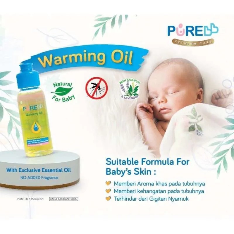 Pure BB Baby Warming Oil Minyak Telon Bayi 60 ml