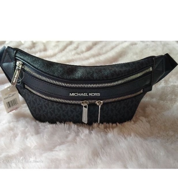 Michael Kors Kenly Waist Bag Signature Navy Blue