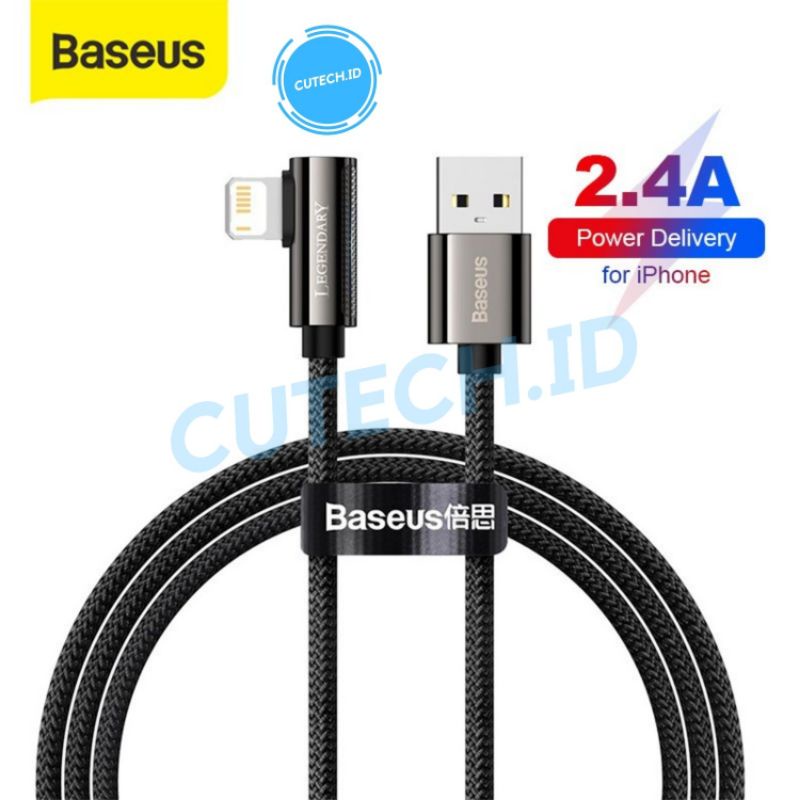 BASEUS LEGEND SERIES ELBOW FAST CHARGING DATA CABLE USB TO IP 2.4A