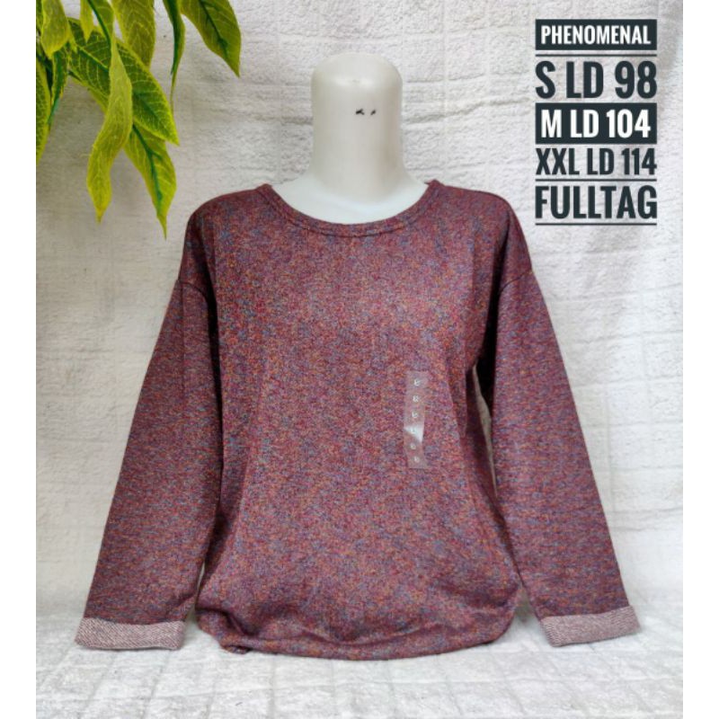 KAOS BRANDED PHENOMENAL LENGAN PANJANG JUMBO SIZE S M L XL MATAHARI BRANDED