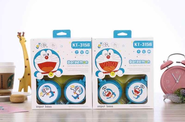 headset bando karakter KT-3158 doraemon dan helokitty