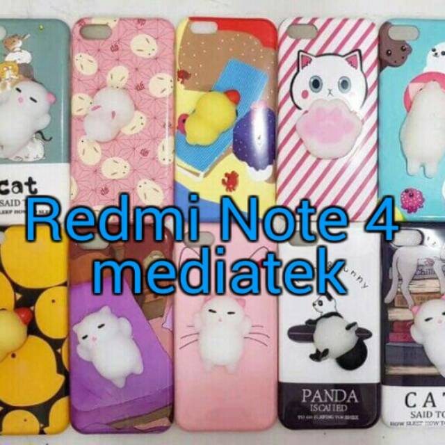 CASE 3D SQUISHY KARAKTER REDMI NOTE 4 MEDIATEK SQUISHY CASE KARAKTER