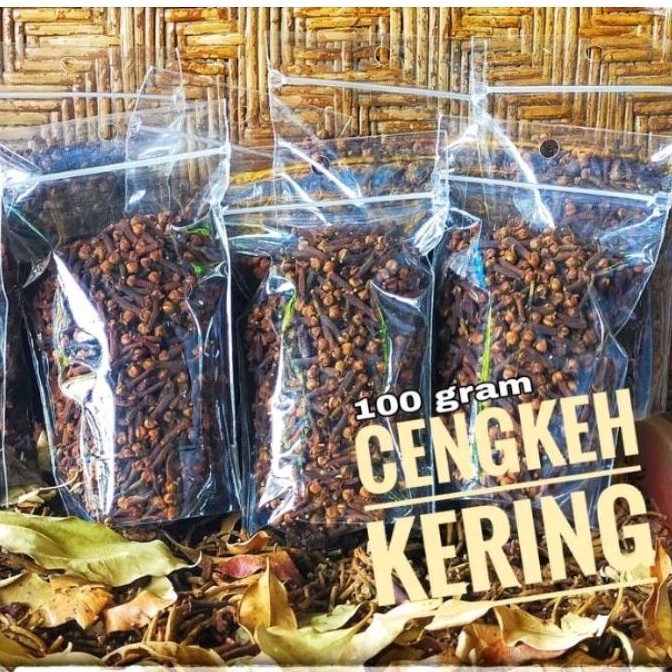 Cengkeh kering 100 gram untuk bumbu masak lokal jawa timur