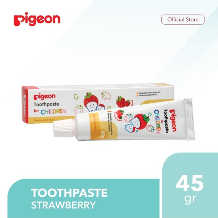 Pigeon Toothpaste Odol Pasta Gigi Bayi Anak 45gr Orange | Stawberry