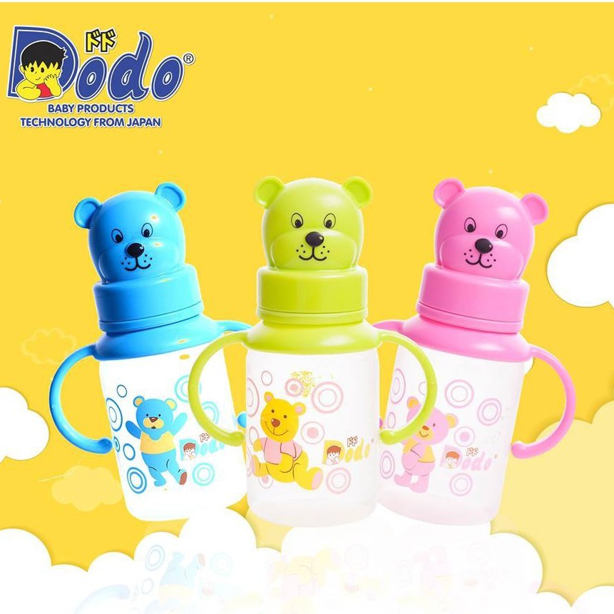 Dodo Botol Bear With Handle 125ml - Botol Susu Murah