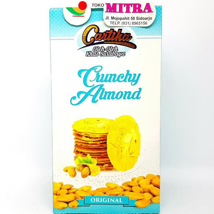 

Kualitas Terbaik] Cartika Crunchy Almond Cheese Original 150Gr | Oleh Khas Asli Surabaya