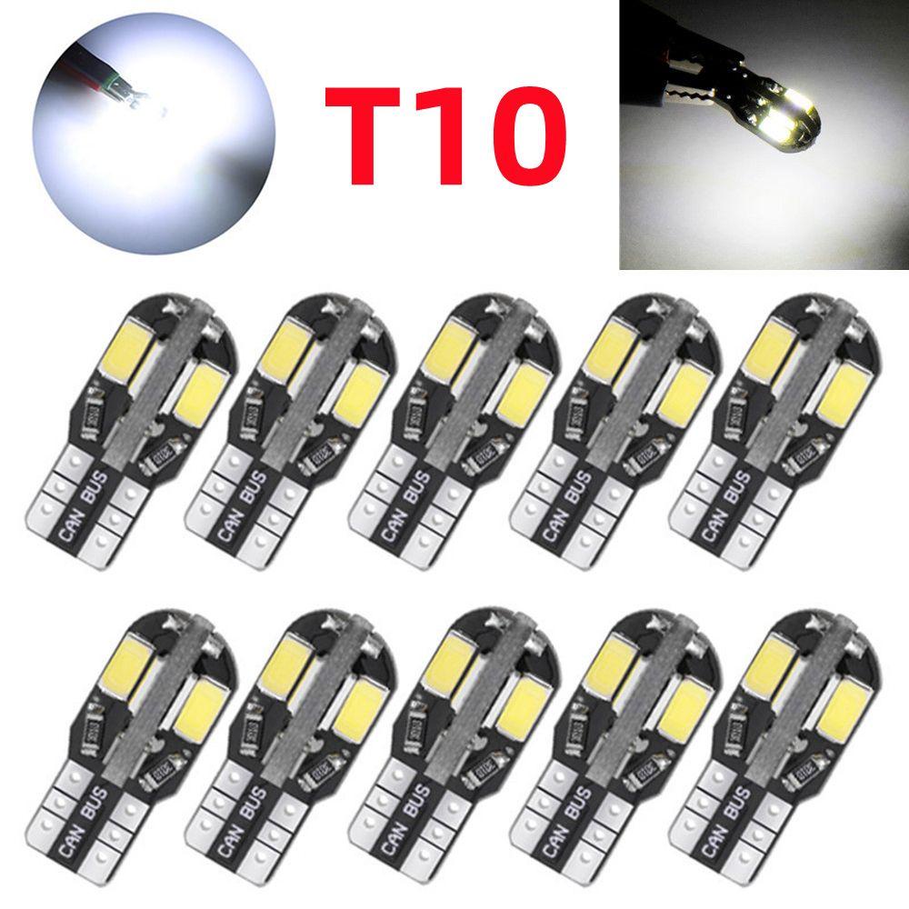 Populer 10pcs Lampu Plat Lampu Bohlam Lampu Super Terang 8SMD 5730col LED Dome Map