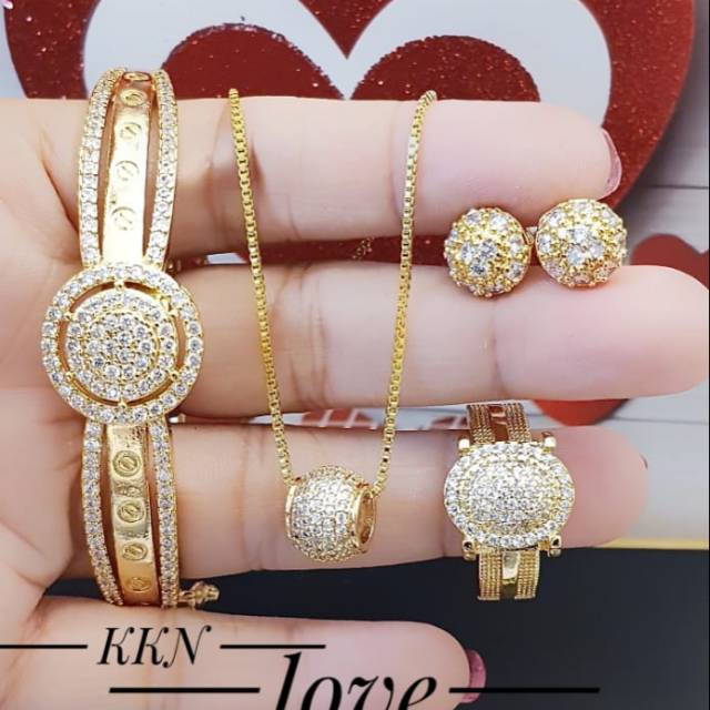 Set perhiasan xuping lapis emas 24k 0903