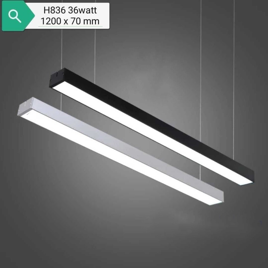 lampu gantung Lampu Plafon LED office 36w Cahaya Putih Body Hitam