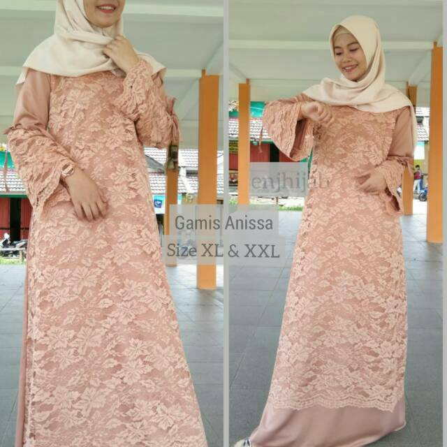 Gamis Brukat Pesta Baju Gamis Jumbo Terbaru Annisa