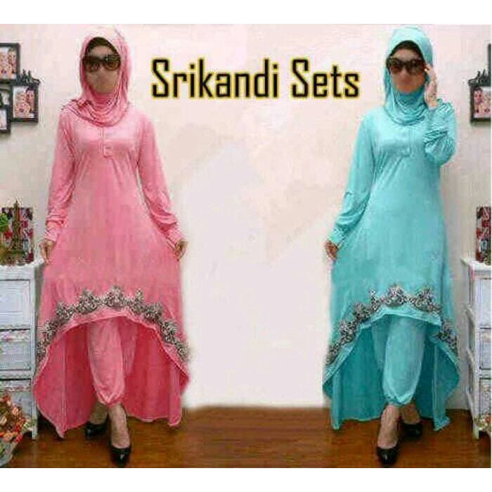 TERLARIS PAKAIAN SET GAMIS WANITA MUSLIM SYARI LEBARAN setelan muslim celana aladdin jogger aladin p