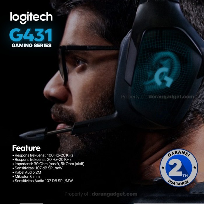 Headphone I Headset Gaming Logitech G431 - Original Garansi 2 Tahun