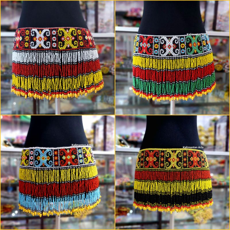 Ikat Pinggang/ Pendeng /Teratai Pinggul Manik Dayak Untuk Remaja - Dewasa