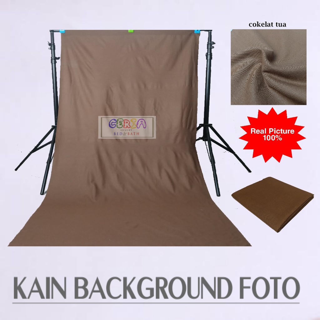 Kain Studio Background Foto Meteran Lebar 240cm - Coklat Tua