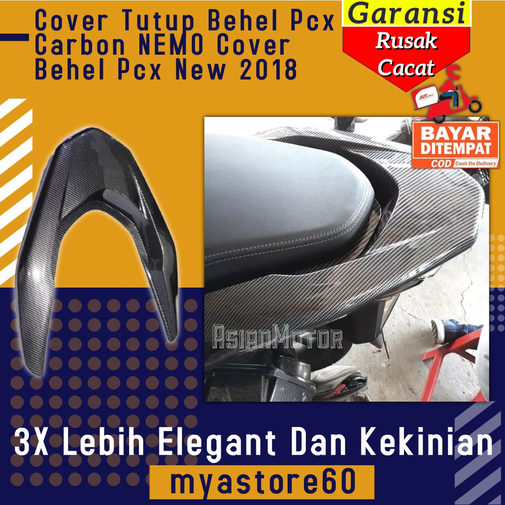 Cover Tutup Behel Pcx Carbon NEMO Cover Behel Aksesoris Variasi Sparepart Yamaha Pcx New 2018