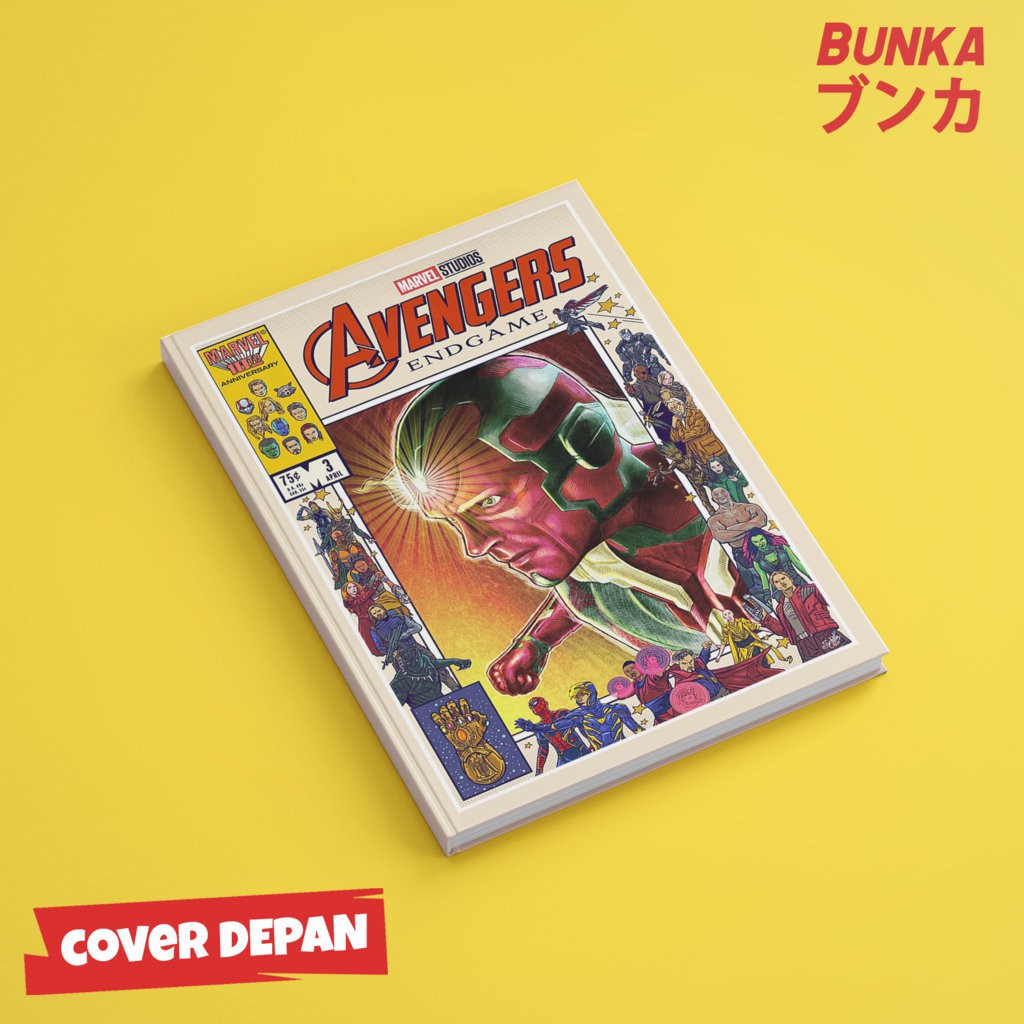 

Notebook Marvel Avengers Vision Hardcover A5 Buku Tulis Catatan Note Agenda Planner Jurnal