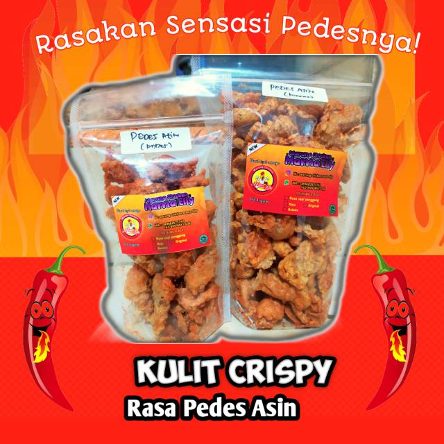 

Kulit ayam crispy pedes asin