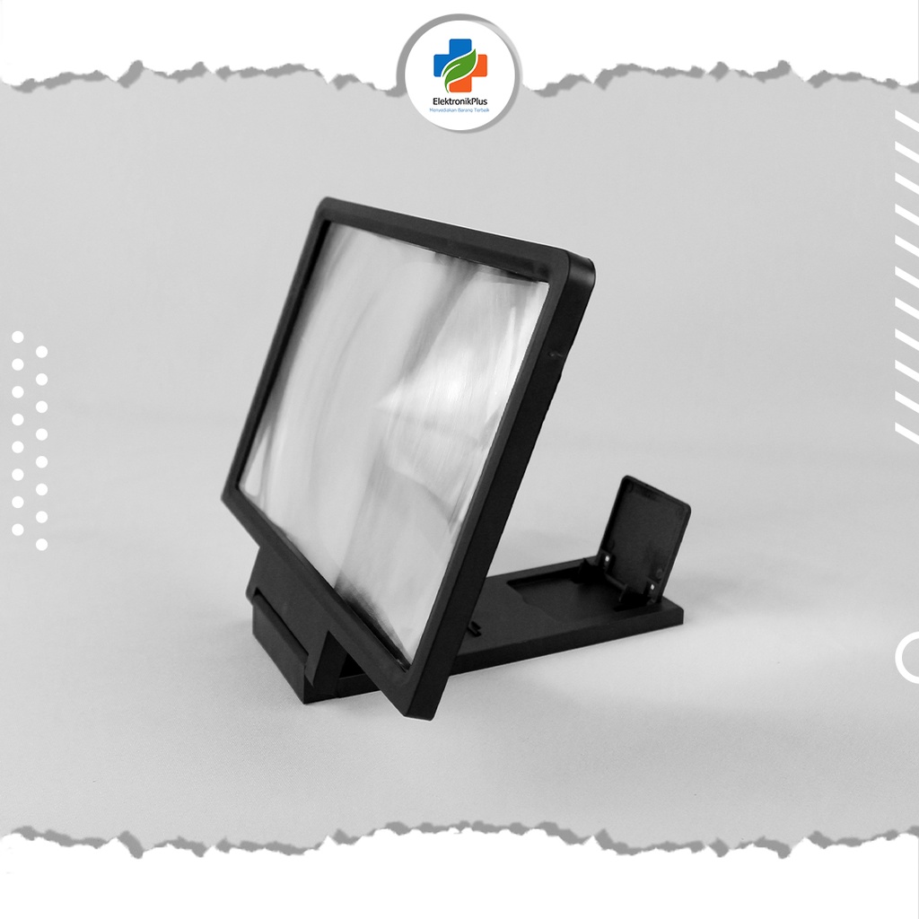 KKMOON Stand Kaca Pembesar 3D Magnifier untuk Smartphone - F1 - Black