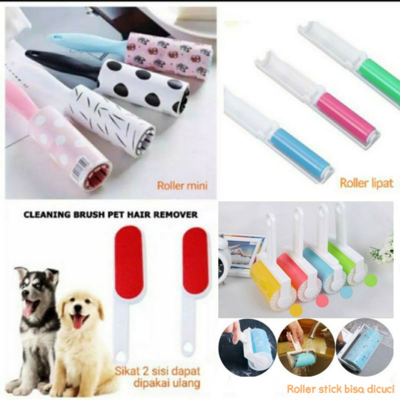 Magic roller dan sikat pembersih bulu kucing anjing