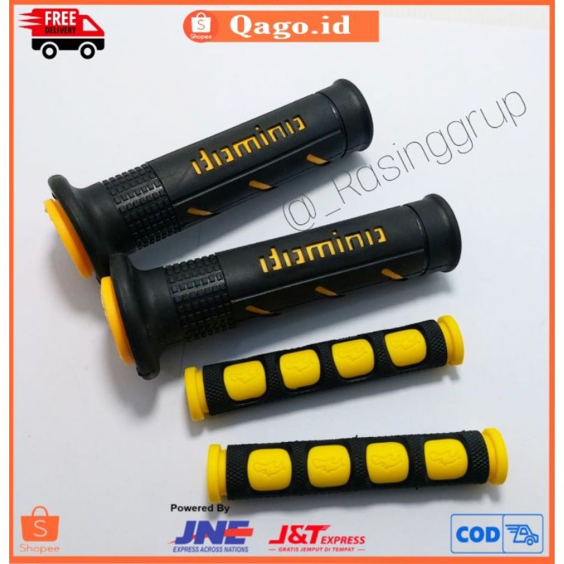 Paket grip sisik + karet handle kuning universal vario beat mio vixion mx cbr pcx nmax aerox