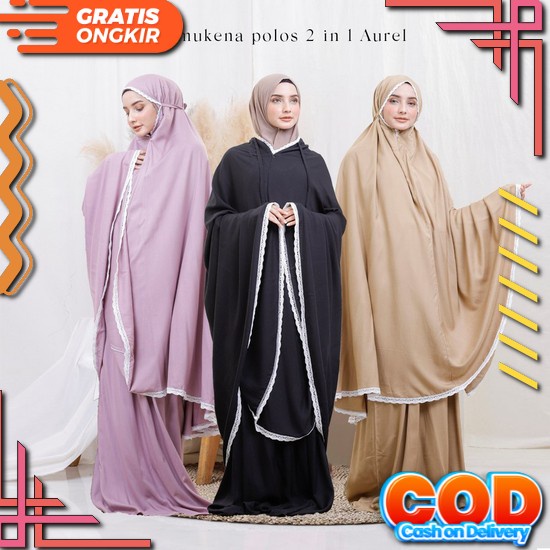 Mukena Jumbo Yumna Travel Super Mini Pouch(Hitam) Mukena Dewasa Jumbo Terbaru 2022 Mukena Rayon Prem