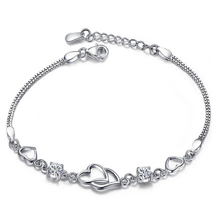 Gelang perak silver S925  asli untuk wanita / hadiah S925 GS002