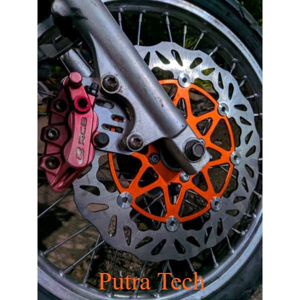 PUTRA TECH Breket Kaliper Rcb Rx King Pnp Shock Depan Rx King Taun Muda Adaptor Tromol Rx King Pnp P
