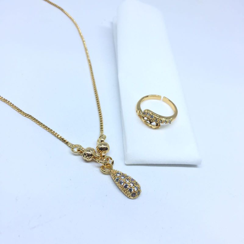 Satuset Anak Kalung Koye+Cincin Xufing Anti Karat Elegan Termurah