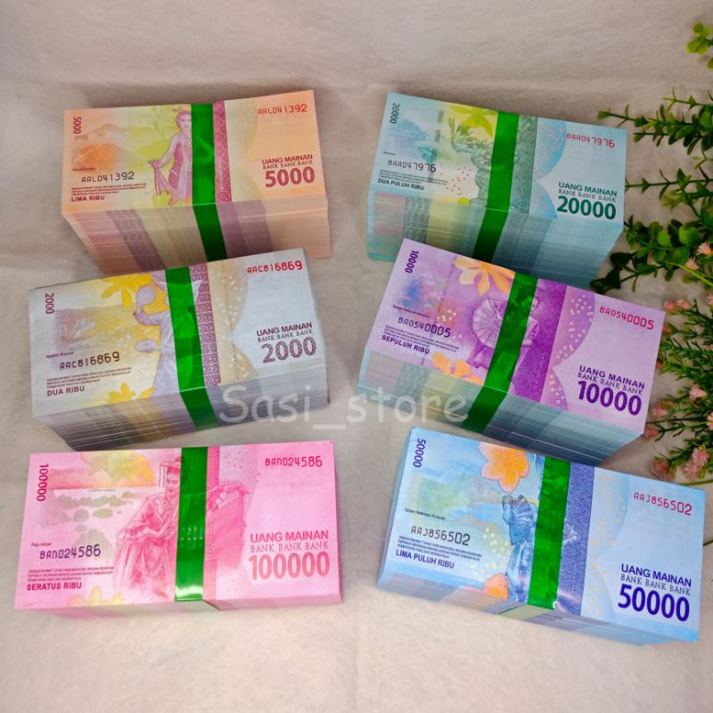 50 LEMBAR grosir UANG MAINAN MIRIP ASLI, UANG MAHAR