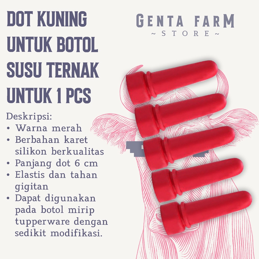 Dot Cempe Anak Kambing Domba Babi Dot Silikon Untuk Hewan Ternak 1PCS
