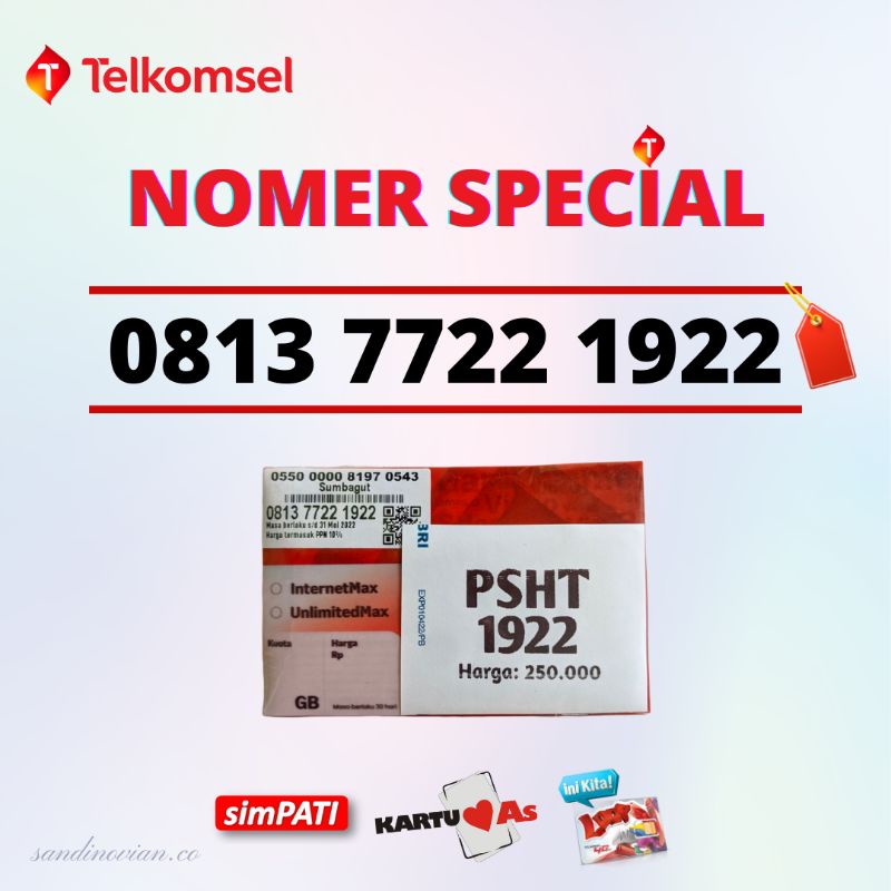 NOMER CANTIK PSHT 1922 TAHUN PSHT PERDANA SIMPATI TELKOMSEL 4G LTE