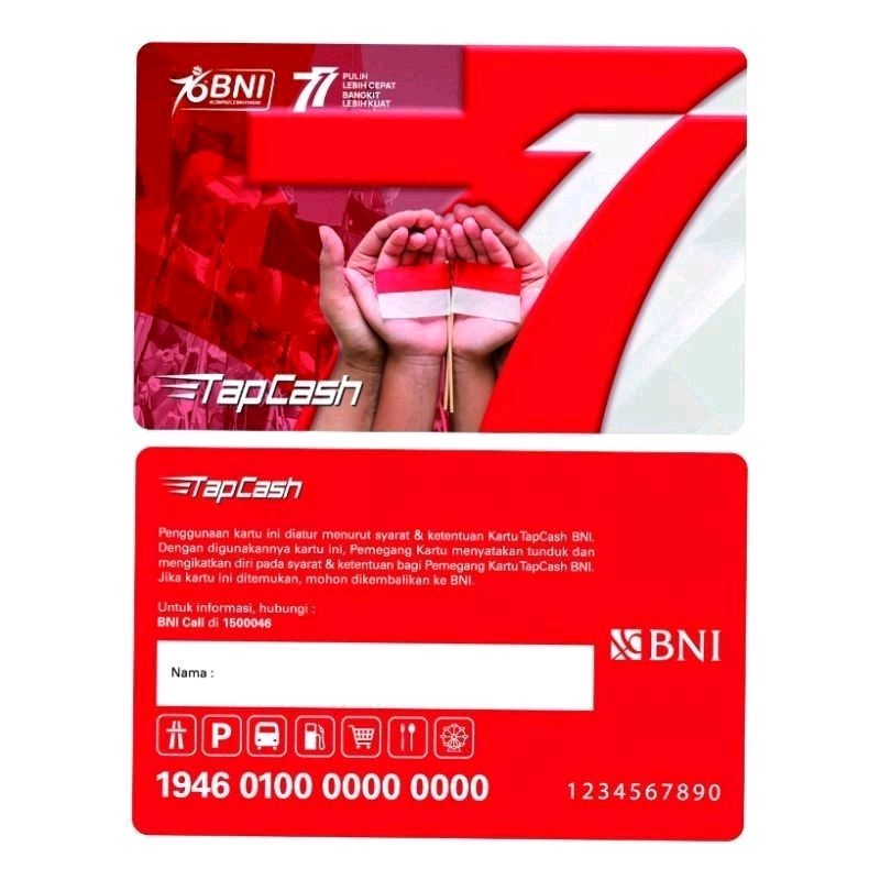 Tapcash BNI edisi HUT RI ke-77 Tahun 2022